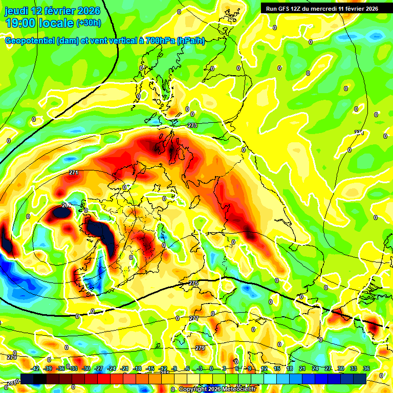 Modele GFS - Carte pr�visions 