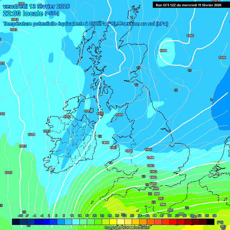 Modele GFS - Carte pr�visions 