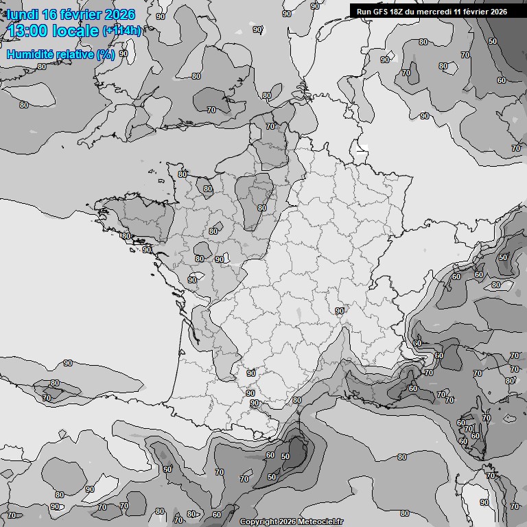 Modele GFS - Carte pr�visions 