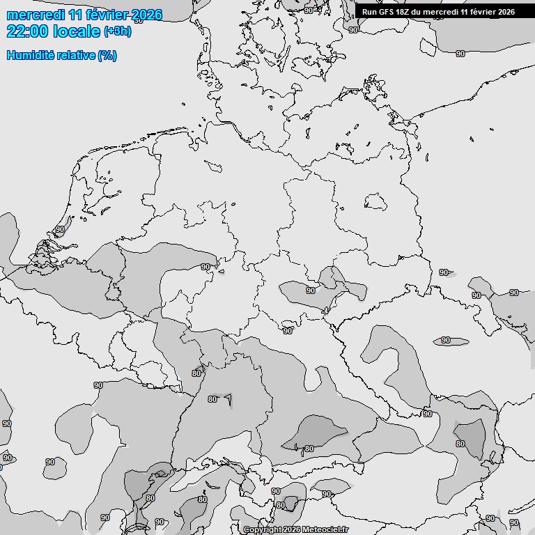 Modele GFS - Carte pr�visions 