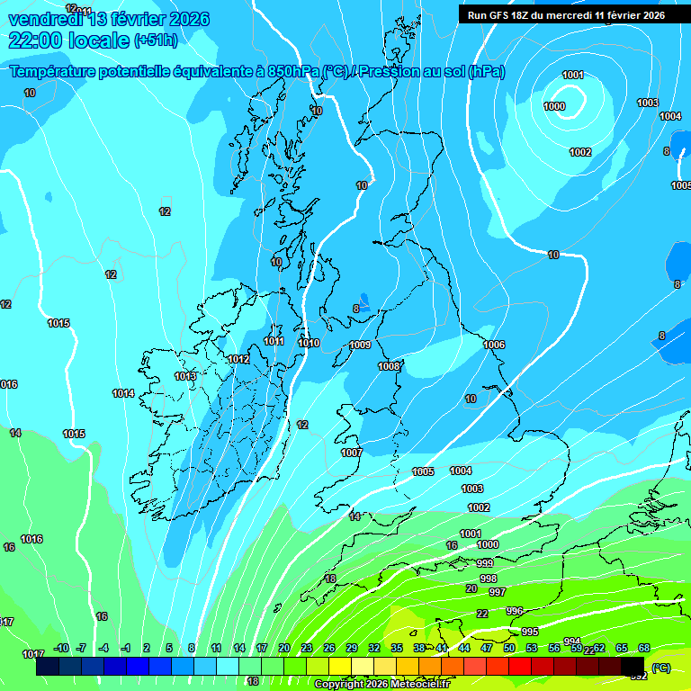 Modele GFS - Carte pr�visions 