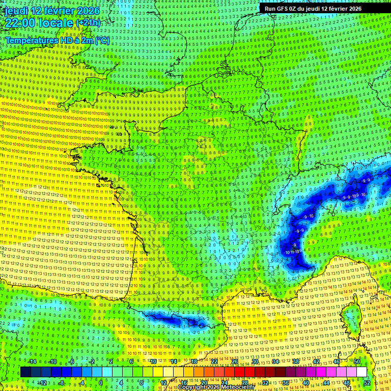 Modele GFS - Carte pr�visions 