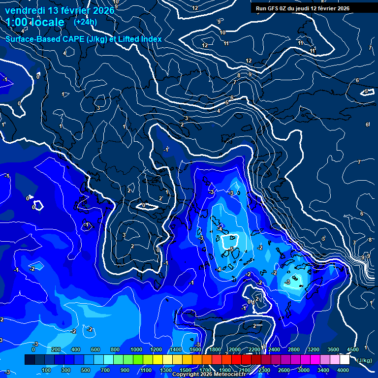 Modele GFS - Carte pr�visions 