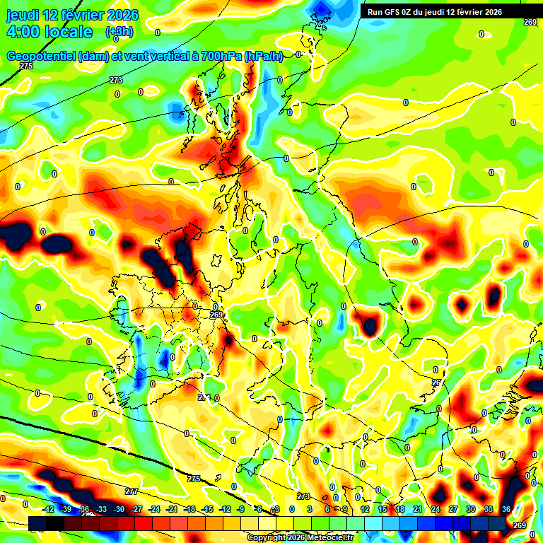 Modele GFS - Carte pr�visions 