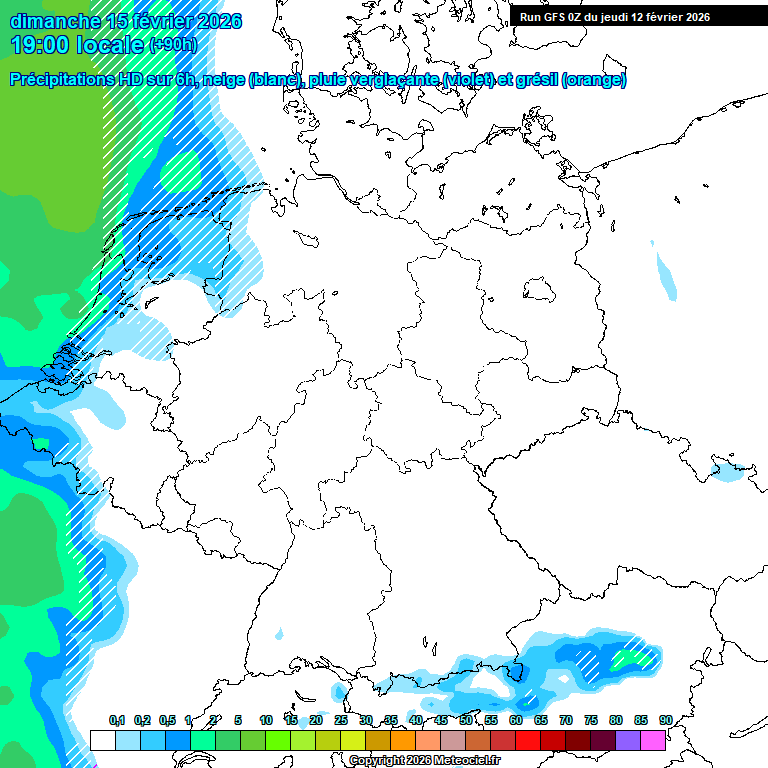 Modele GFS - Carte pr�visions 