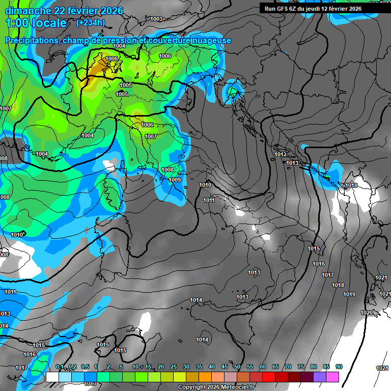 Modele GFS - Carte pr�visions 