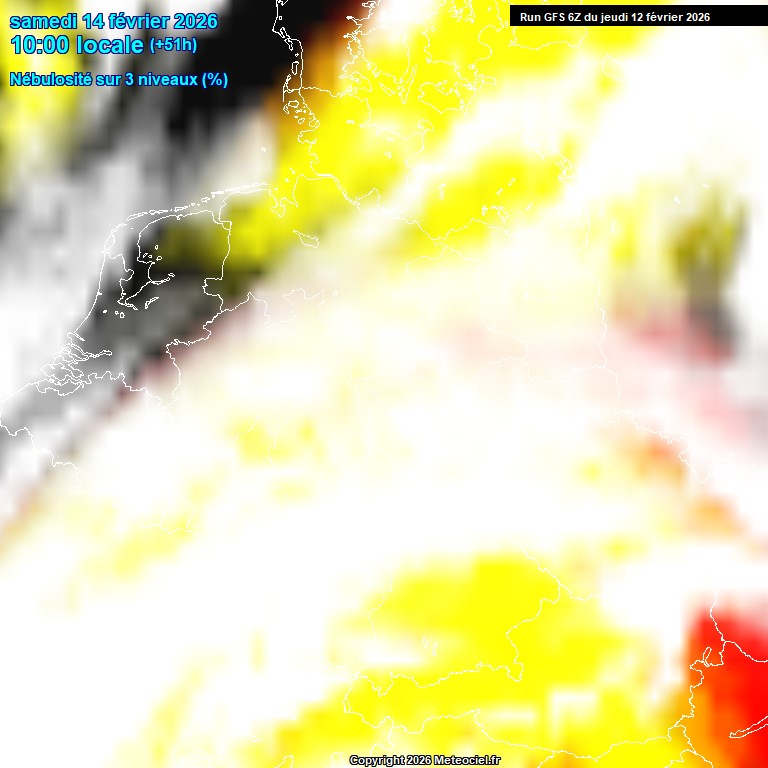 Modele GFS - Carte pr�visions 