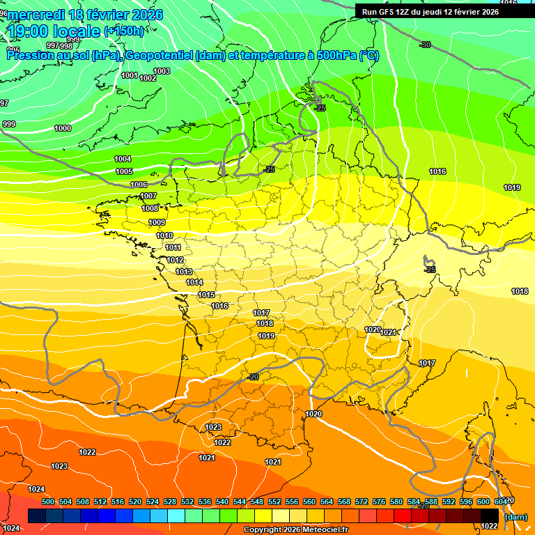 Modele GFS - Carte pr�visions 