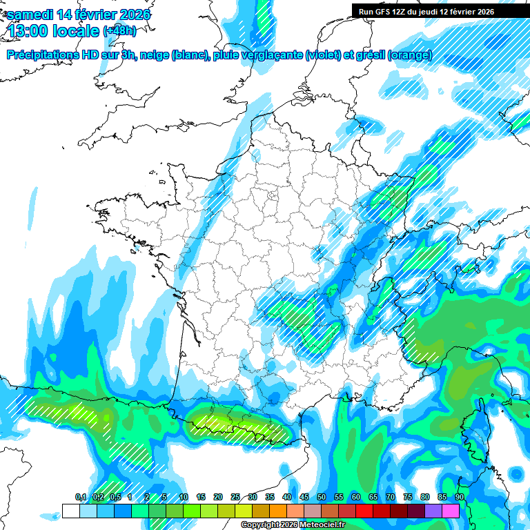 Modele GFS - Carte pr�visions 