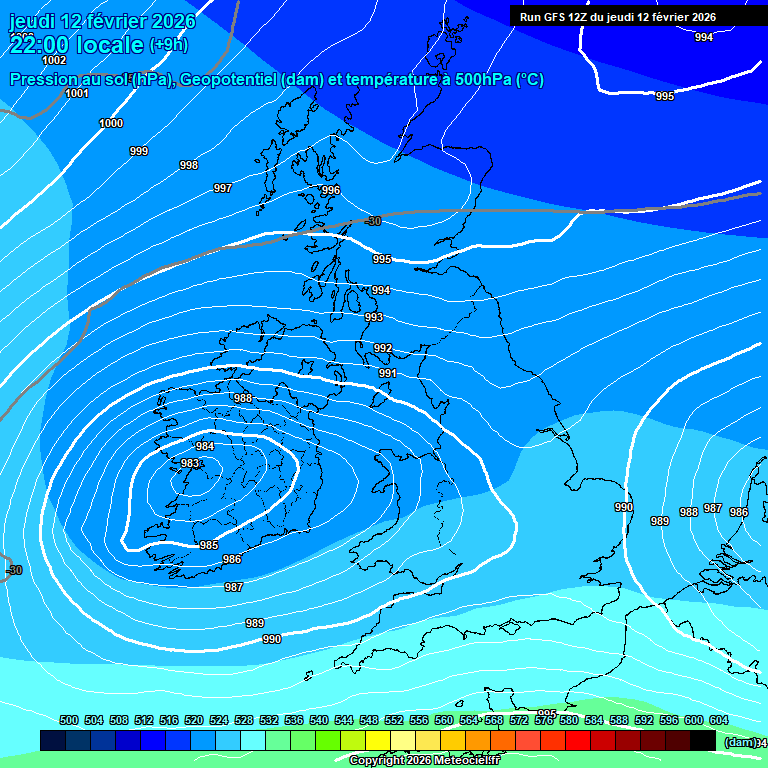 Modele GFS - Carte pr�visions 