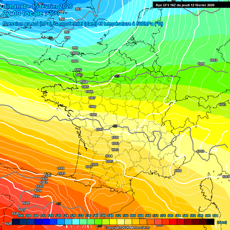 Modele GFS - Carte pr�visions 