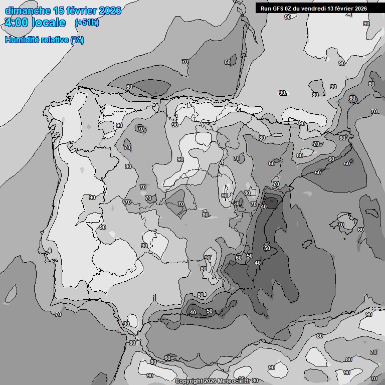 Modele GFS - Carte pr�visions 