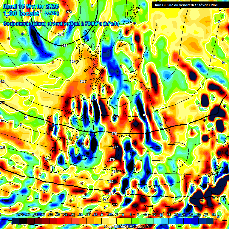 Modele GFS - Carte pr�visions 