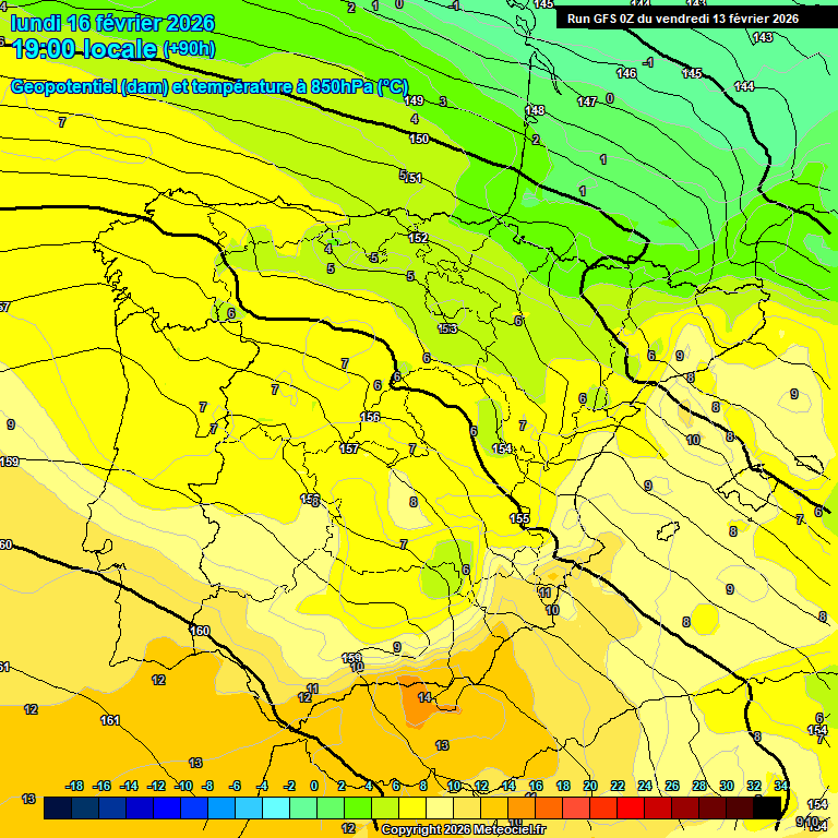 Modele GFS - Carte pr�visions 