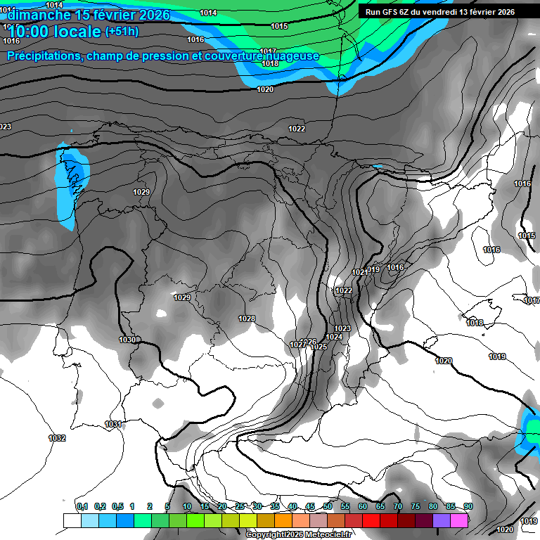 Modele GFS - Carte pr�visions 