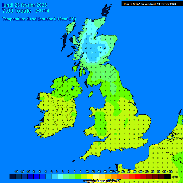 Modele GFS - Carte pr�visions 