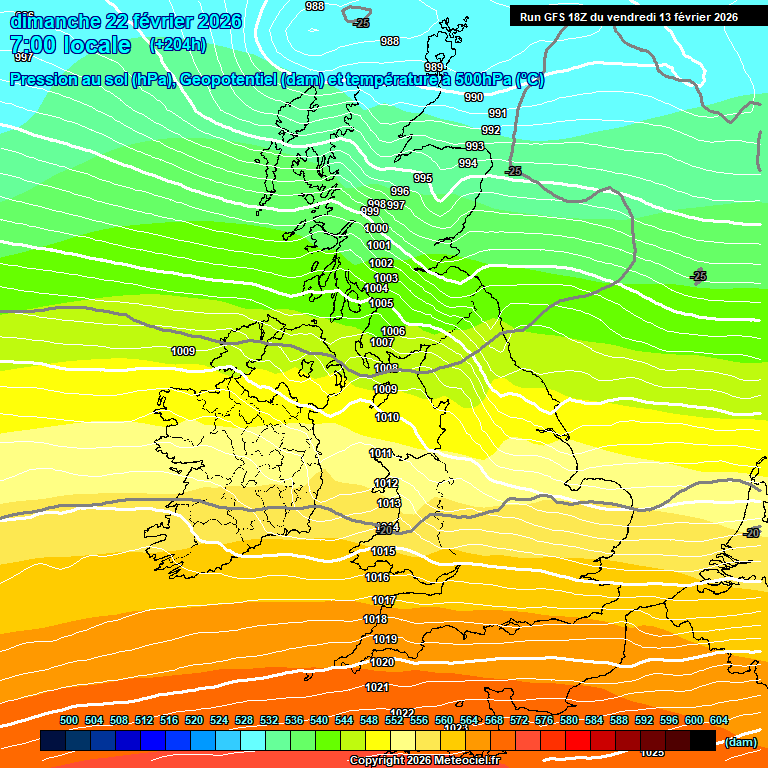 Modele GFS - Carte pr�visions 