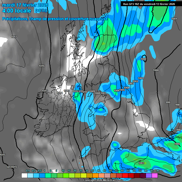 Modele GFS - Carte pr�visions 