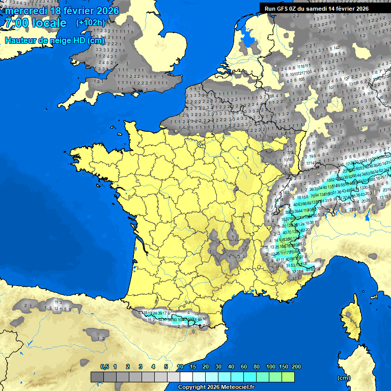 Modele GFS - Carte pr�visions 