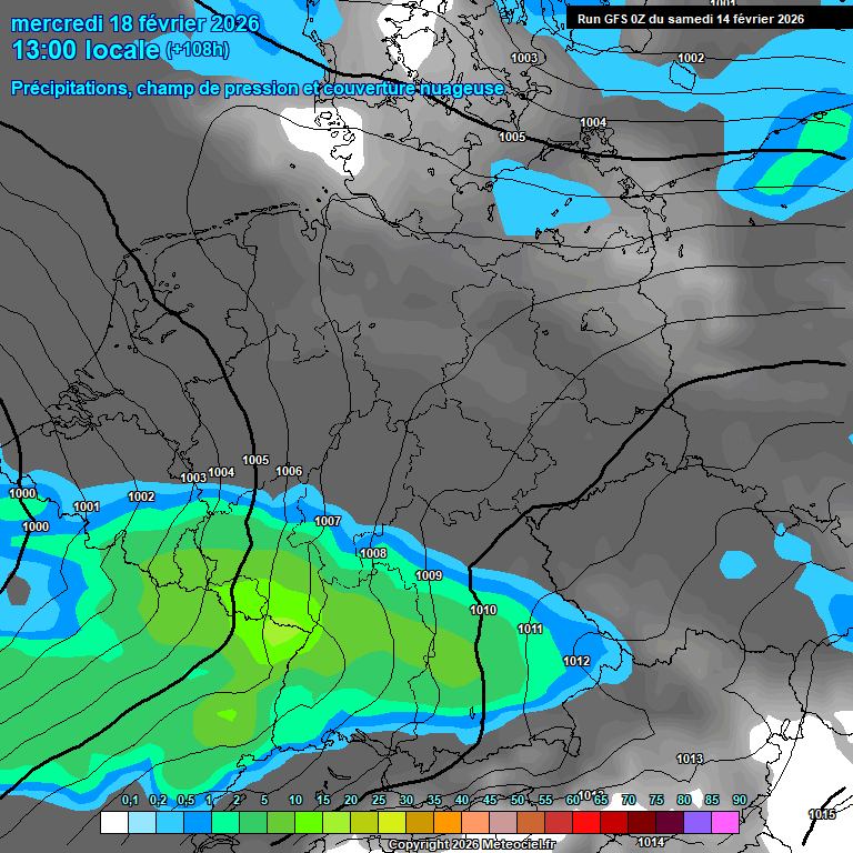 Modele GFS - Carte pr�visions 