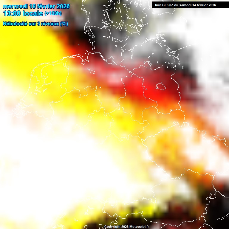 Modele GFS - Carte pr�visions 