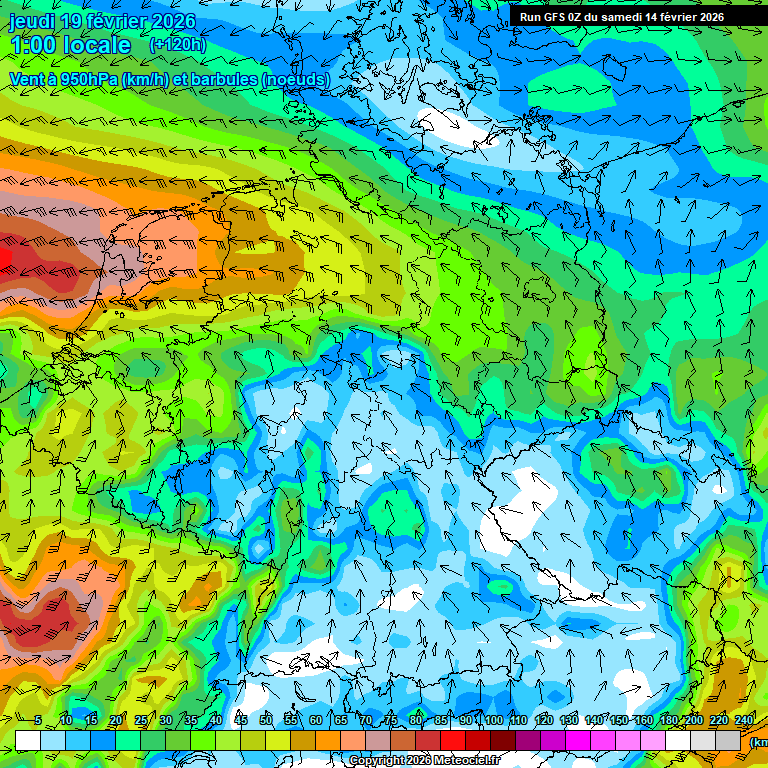 Modele GFS - Carte pr�visions 