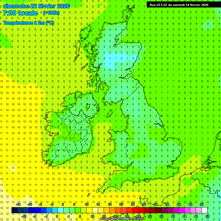 Modele GFS - Carte pr�visions 