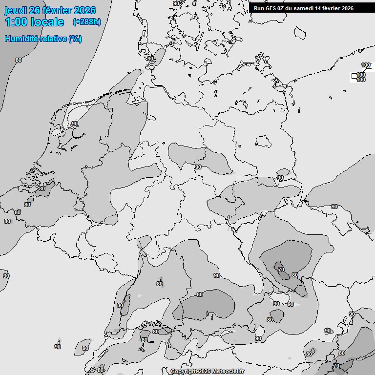 Modele GFS - Carte pr�visions 