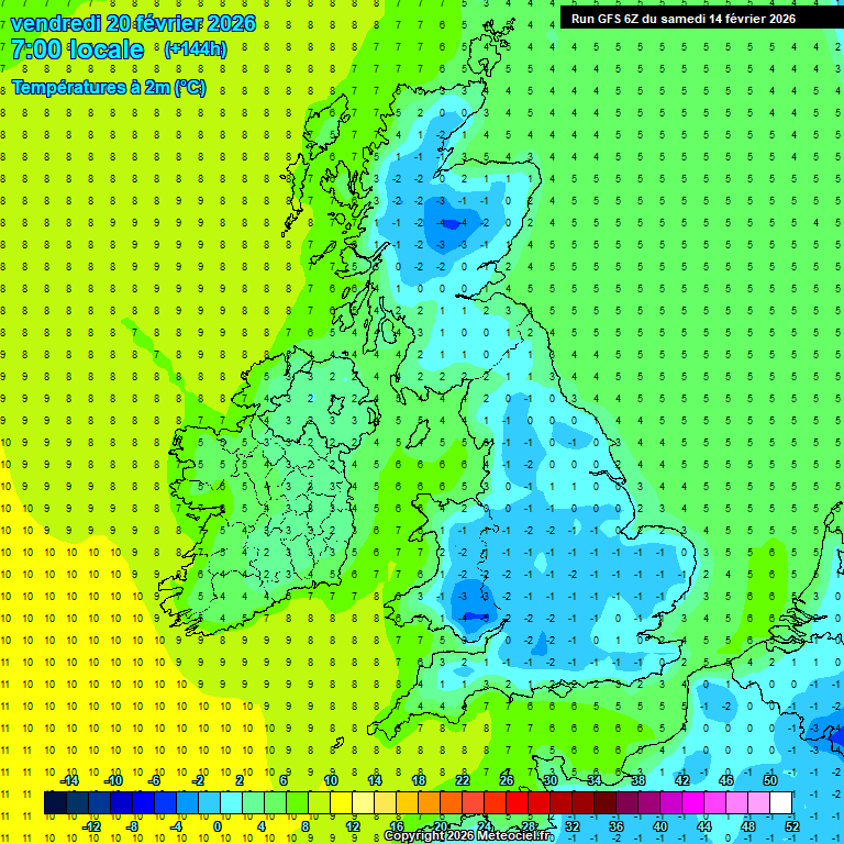 Modele GFS - Carte pr�visions 