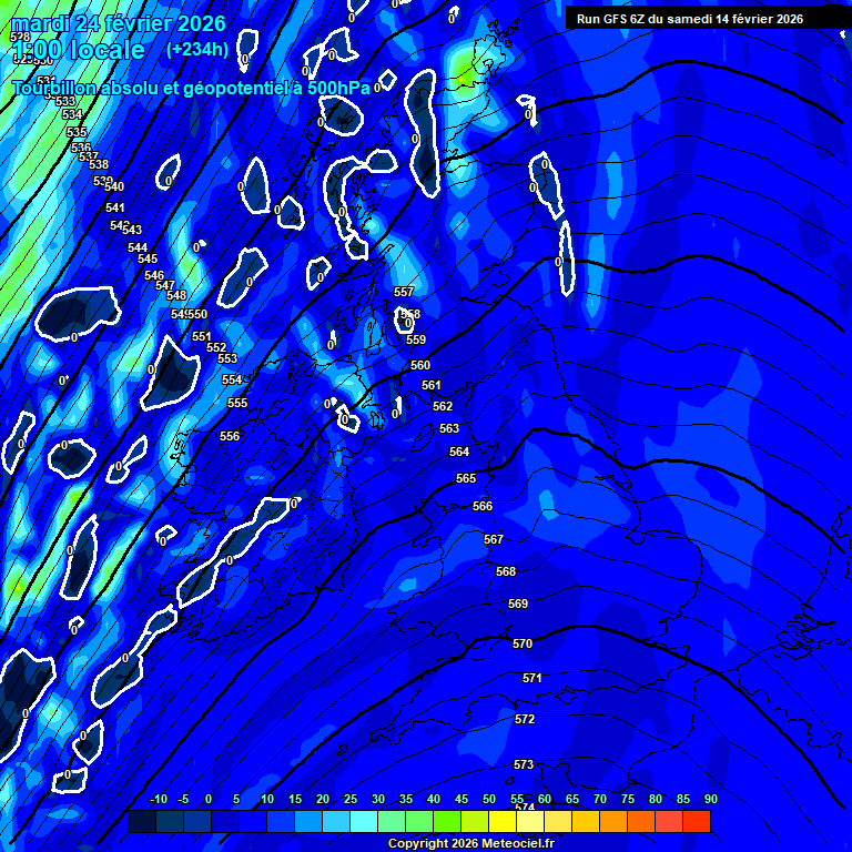 Modele GFS - Carte pr�visions 
