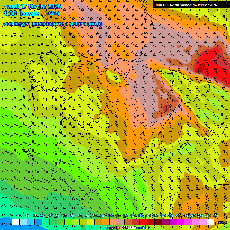 Modele GFS - Carte pr�visions 