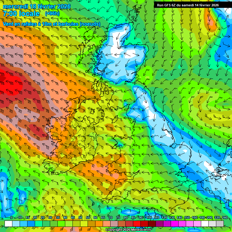 Modele GFS - Carte pr�visions 