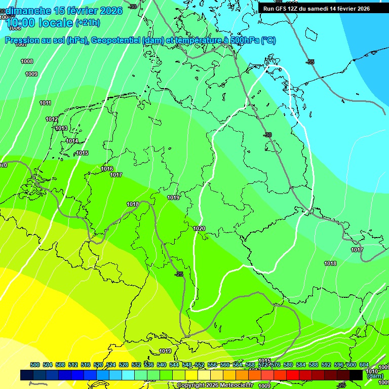 Modele GFS - Carte pr�visions 