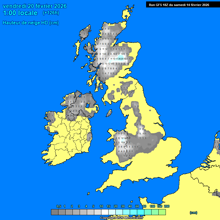 Modele GFS - Carte pr�visions 