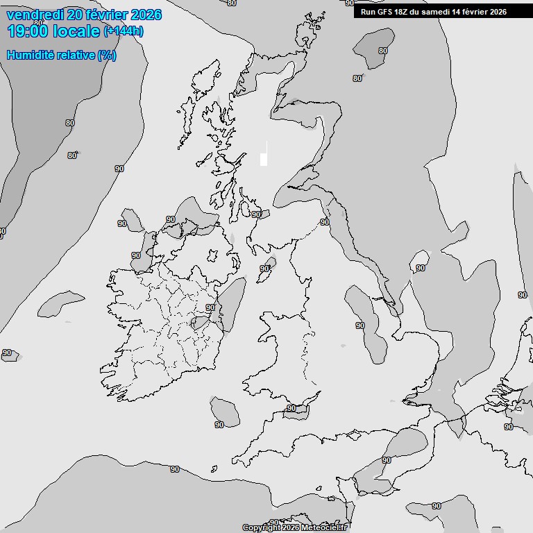Modele GFS - Carte pr�visions 