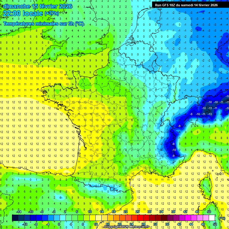 Modele GFS - Carte pr�visions 