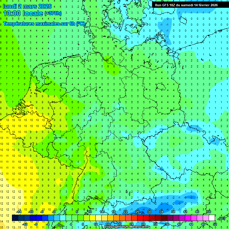 Modele GFS - Carte pr�visions 