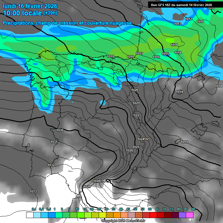 Modele GFS - Carte pr�visions 