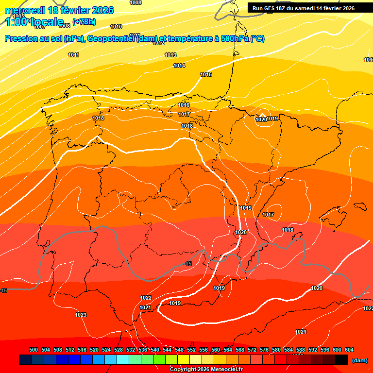 Modele GFS - Carte pr�visions 