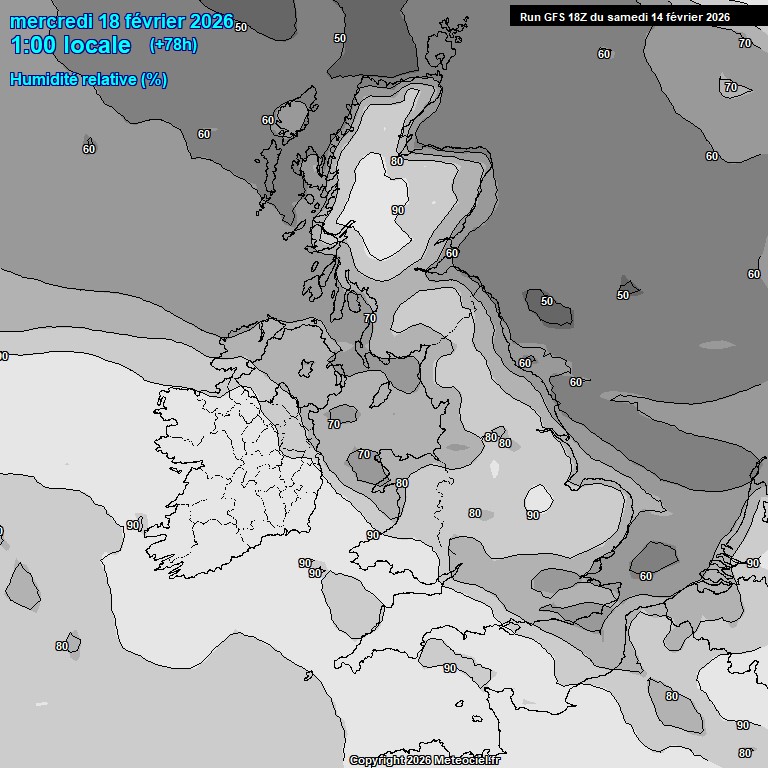 Modele GFS - Carte pr�visions 