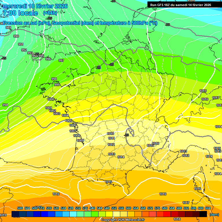 Modele GFS - Carte pr�visions 