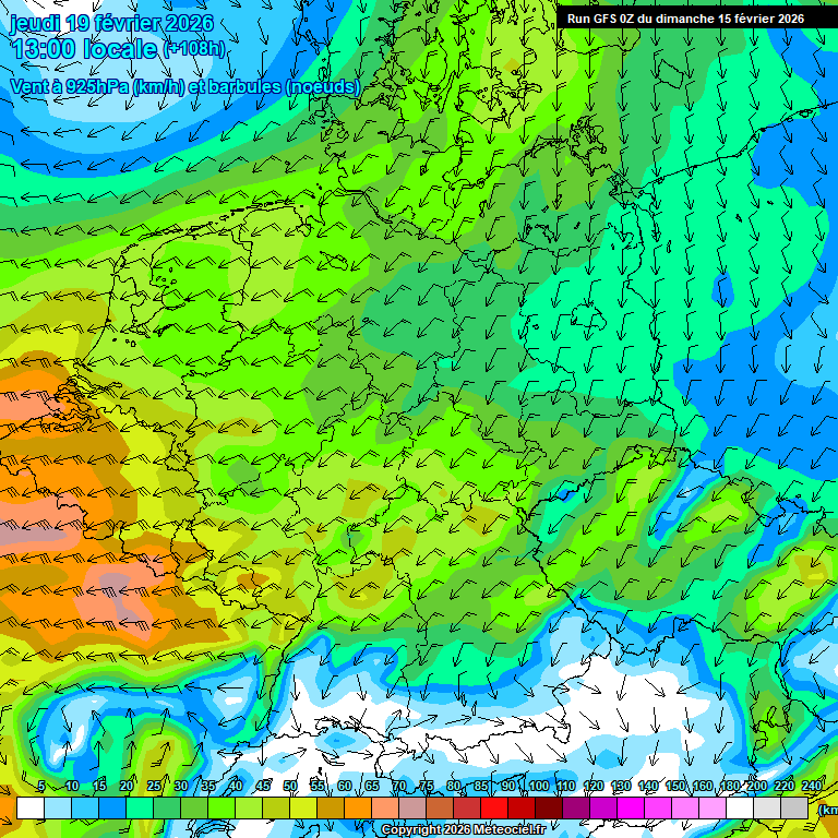Modele GFS - Carte pr�visions 