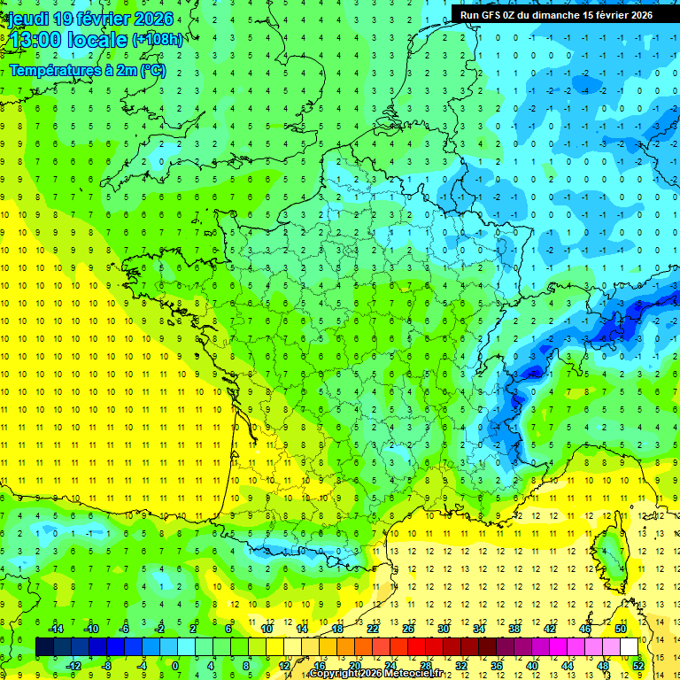 Modele GFS - Carte pr�visions 