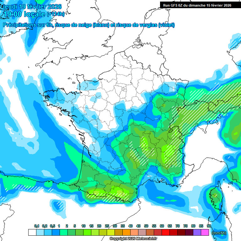 Modele GFS - Carte pr�visions 