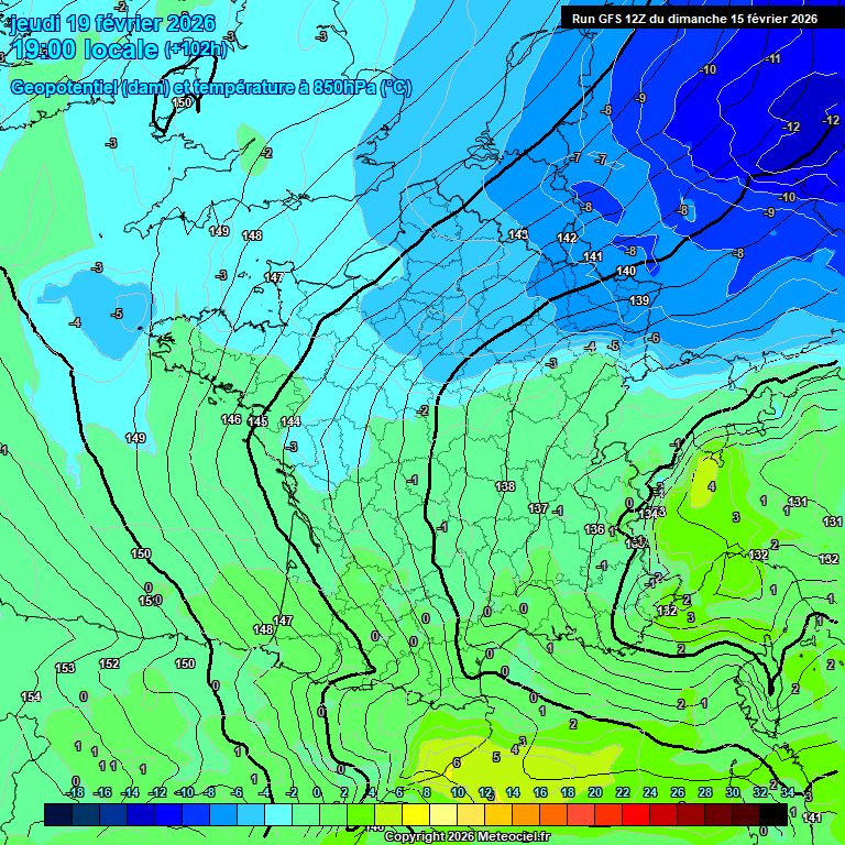 Modele GFS - Carte pr�visions 