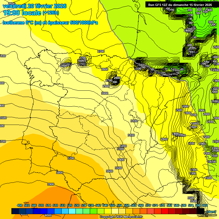 Modele GFS - Carte pr�visions 