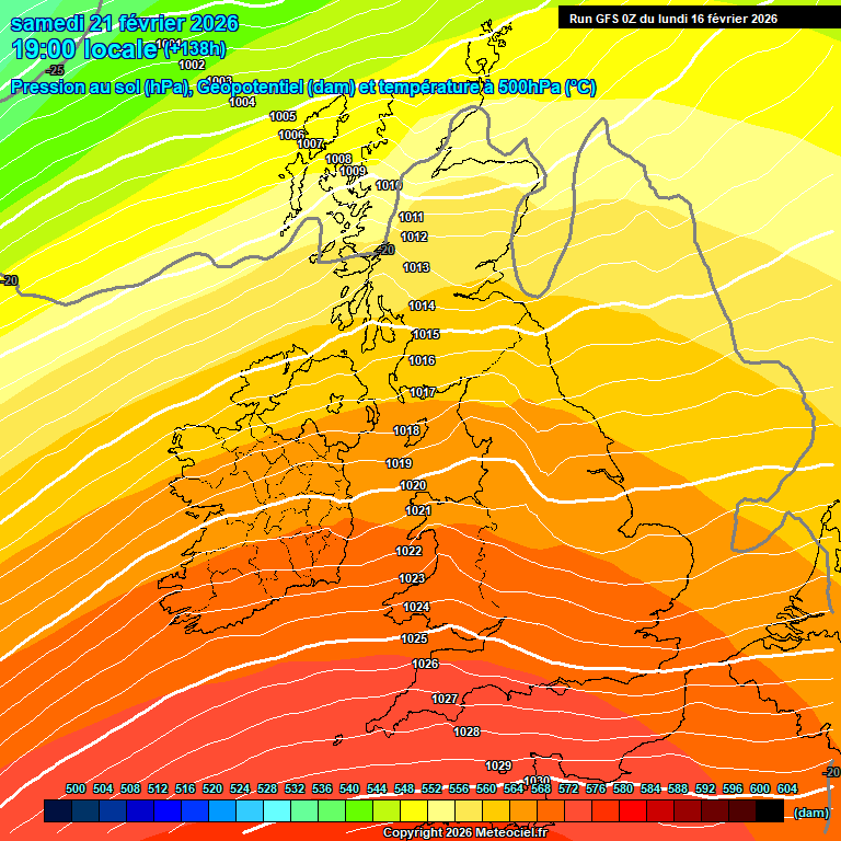 Modele GFS - Carte pr�visions 