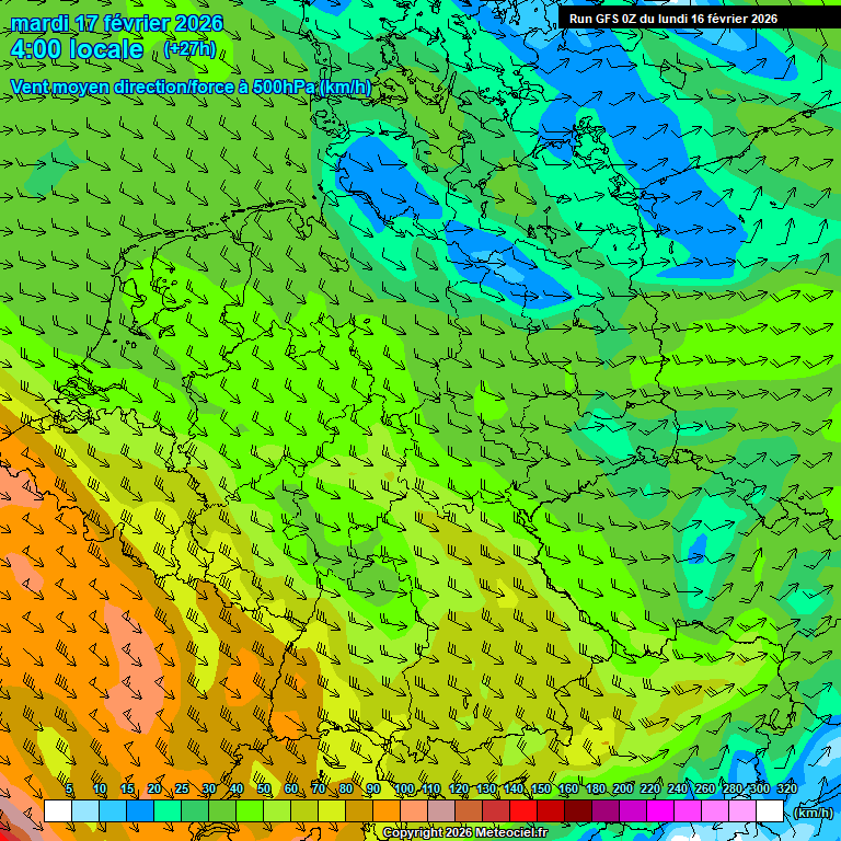 Modele GFS - Carte pr�visions 
