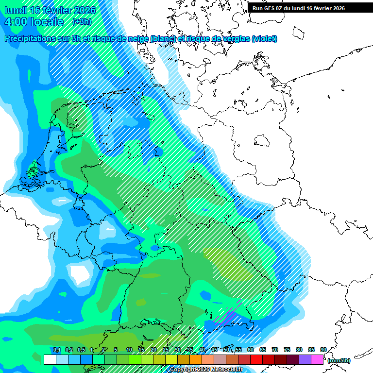 Modele GFS - Carte pr�visions 