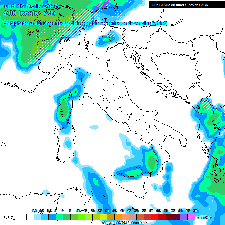 Modele GFS - Carte pr�visions 
